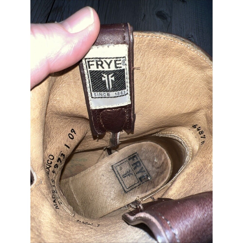 Frye Billy Short Womens Boots Brown Size 8 1/2 Prairie Western  Cottage Core - Picture 5 of 12